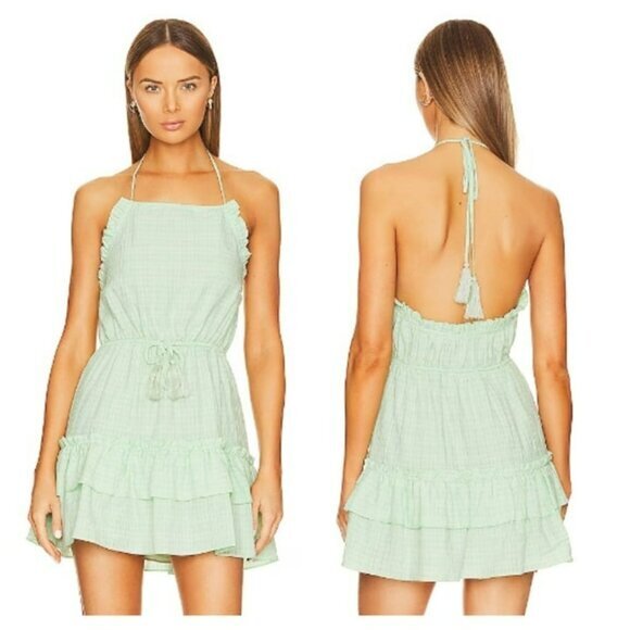 Majorelle Baker Mini Dress - Seafoam Green